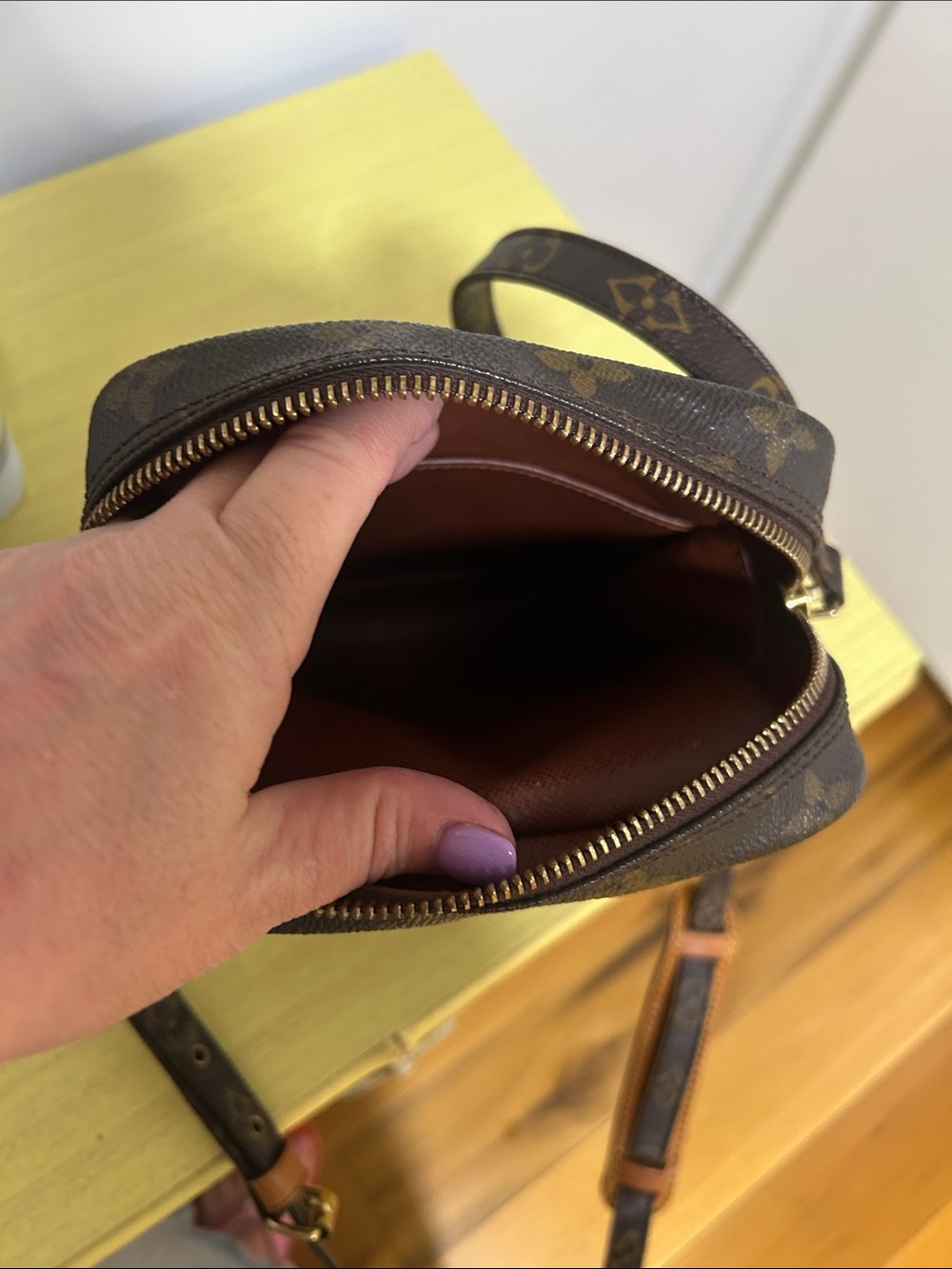 Louis Vuitton Monogram Crossbody Bag in Brown and Tan - Picture 7 of 13